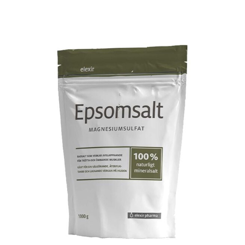 Påse med epsomsalt, magnesiumsulfat, ett kilo